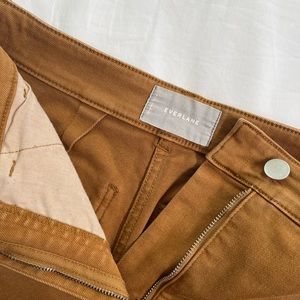Everlane Straight Leg Crop Pant in Golden Brown 4